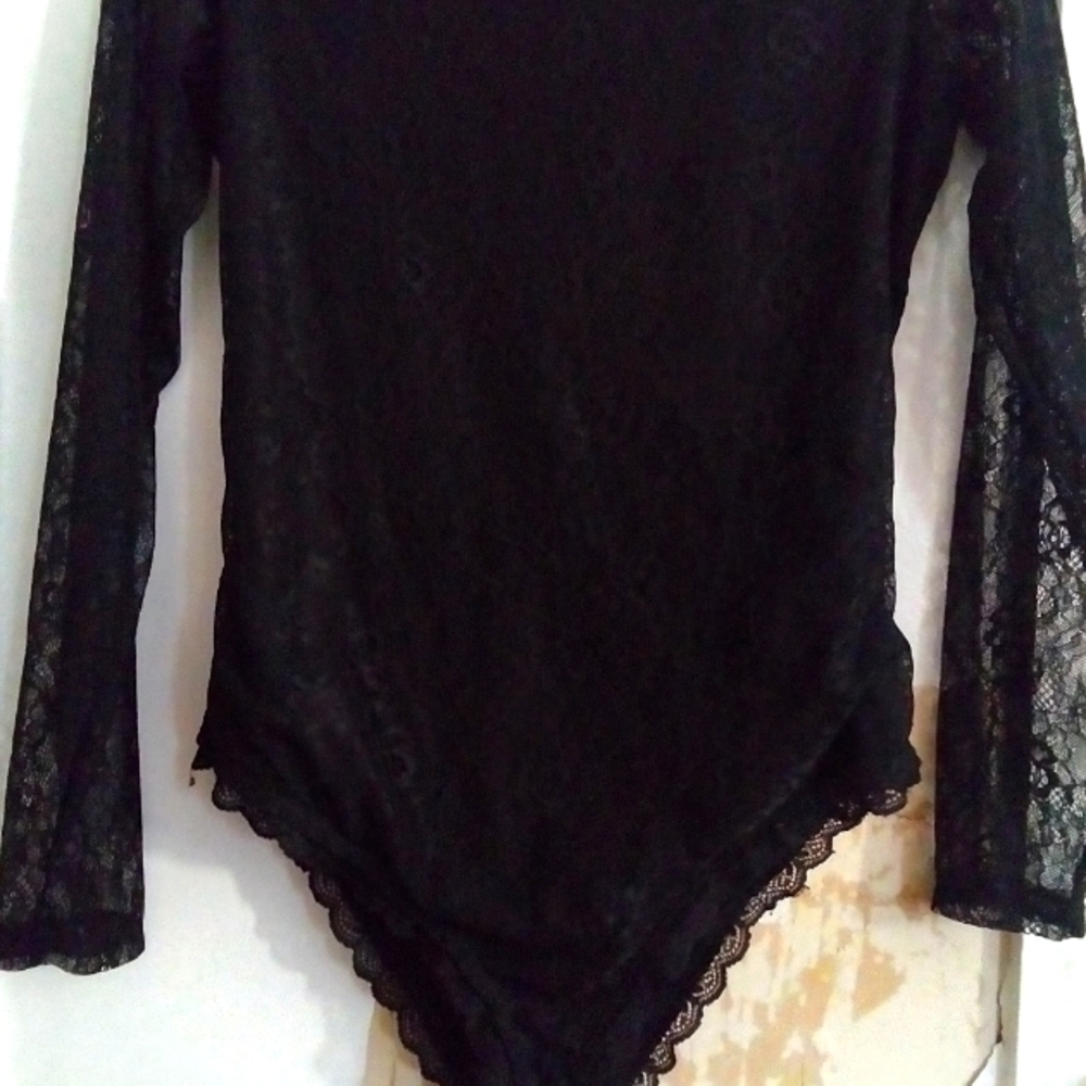 Lace leotard style top
